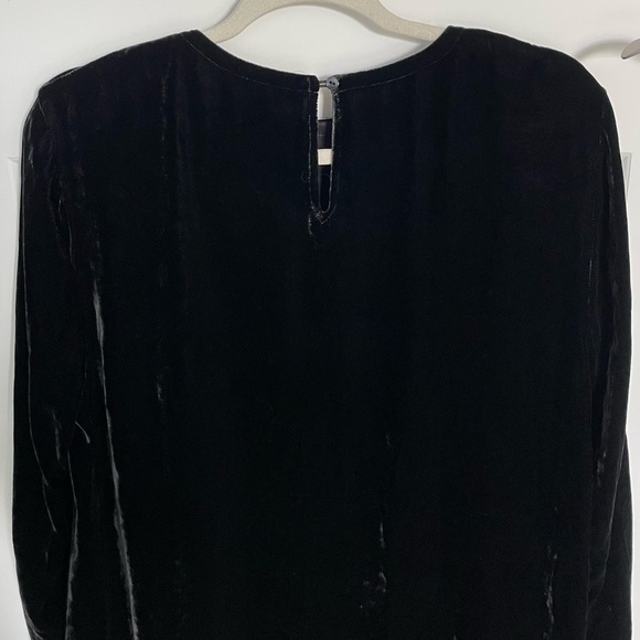 New! Eileen Fisher Velvet Silk Crewneck Long Sleeve Shift Dress 35773 - Picture 6 of 11